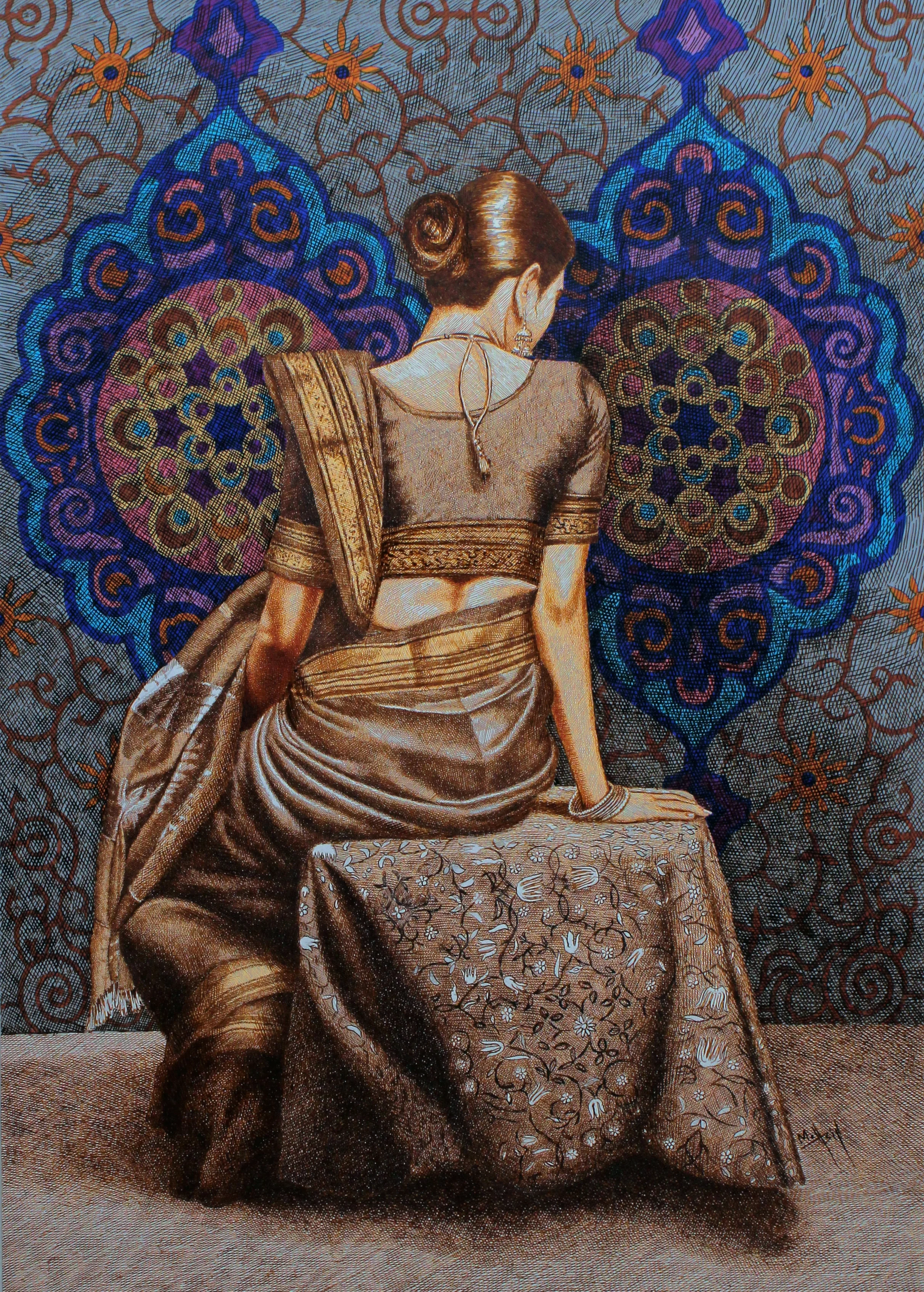 Master piece pen and ink artwork by Asif Ghayaz